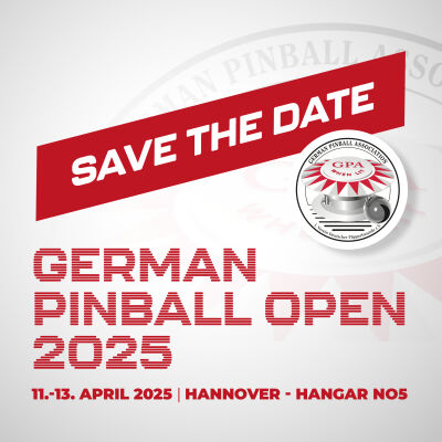 Save The Date: GPO 2025 in Hannover - Die German Pinball Open 2025 in Hannover