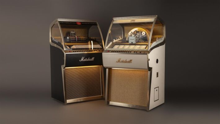 Neu in Cream: die Marshall Rocket Vinyl Jukebox. - Marshall Rocket Vinyl Jukebox in cream
