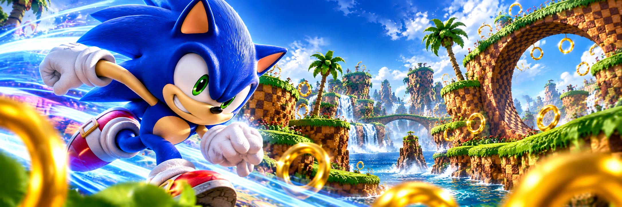 Sonic The Hedgehog rast durch Green Hill