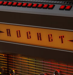 Rocket Vinyl Jukebox "Medium Oak"